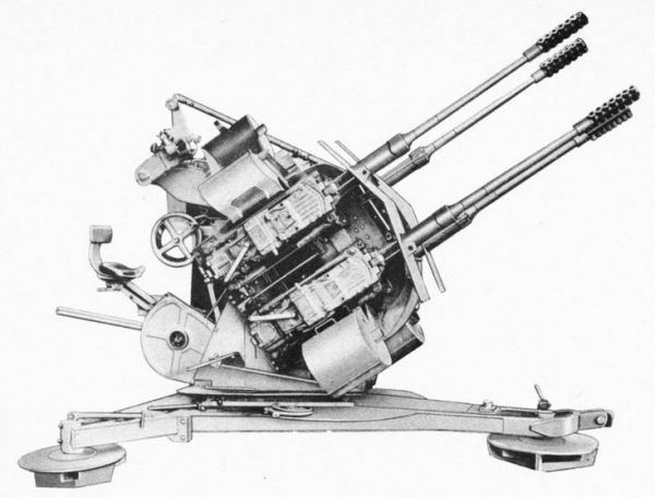Использование 30 и 37-мм трофейных немецких зенитных автоматов