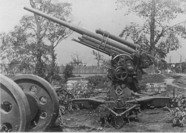 Использование трофейных немецких 88-мм зенитных орудий